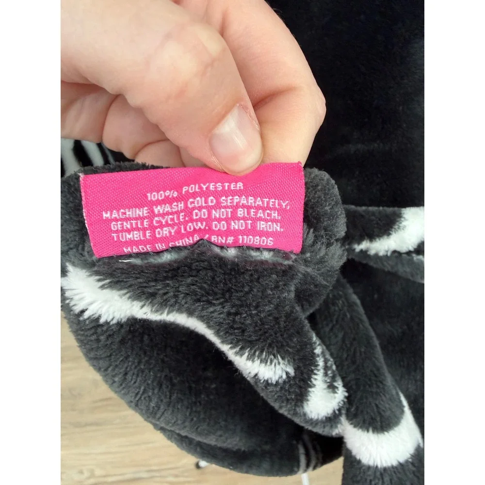 Juicy Couture Throw Blanket Unisex 50x70 Black Excellent Monogram Bone Print